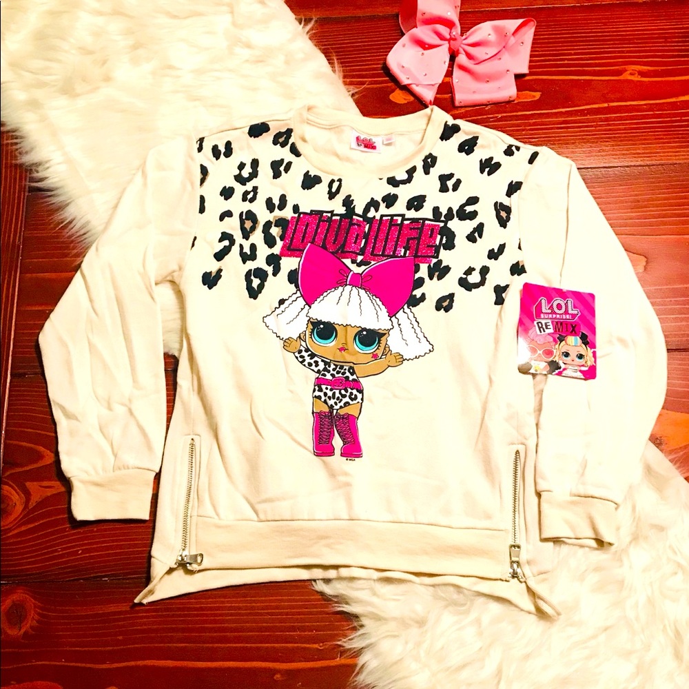 LOL Surprise Diva Animal Print Accent Sweater